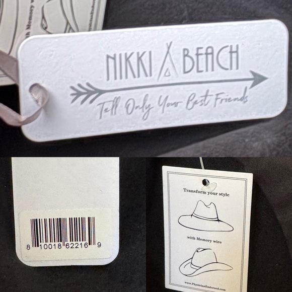 NWT Nikki Beach Astrid Wool Western Hat in Black One Size - Picture 11 of 11